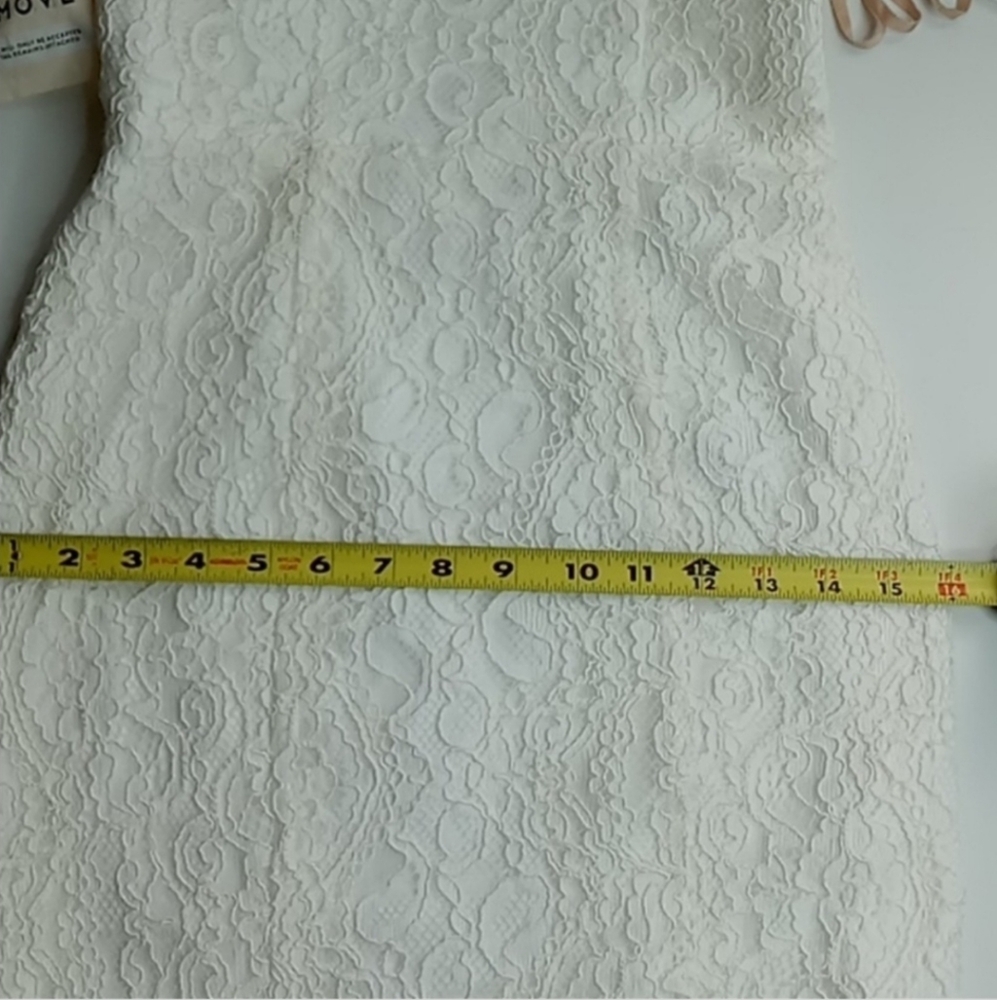Fame and Partners White Lace Wedding / Formal Gown - Picture 6 of 7